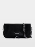ZADIG & VOLTAIRE - Rock Clutch Black and Silver