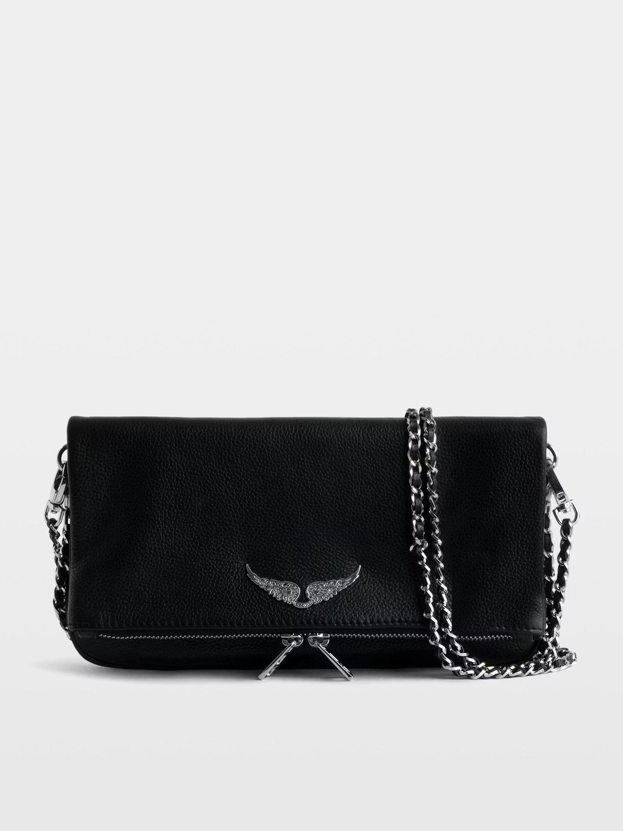 ZADIG & VOLTAIRE - Rock Clutch Black and Silver