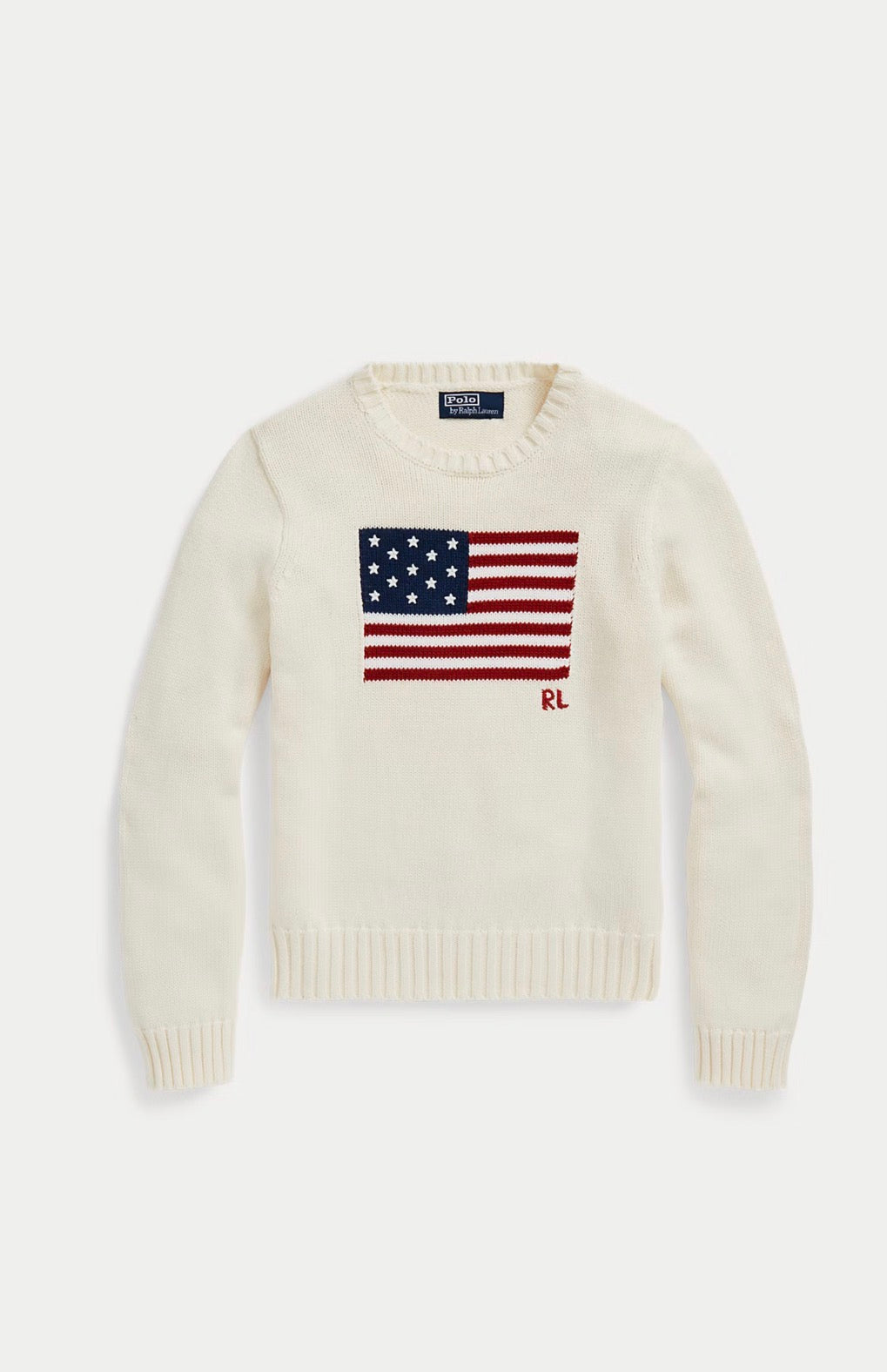 RALPH LAUREN - Flag White Jumper