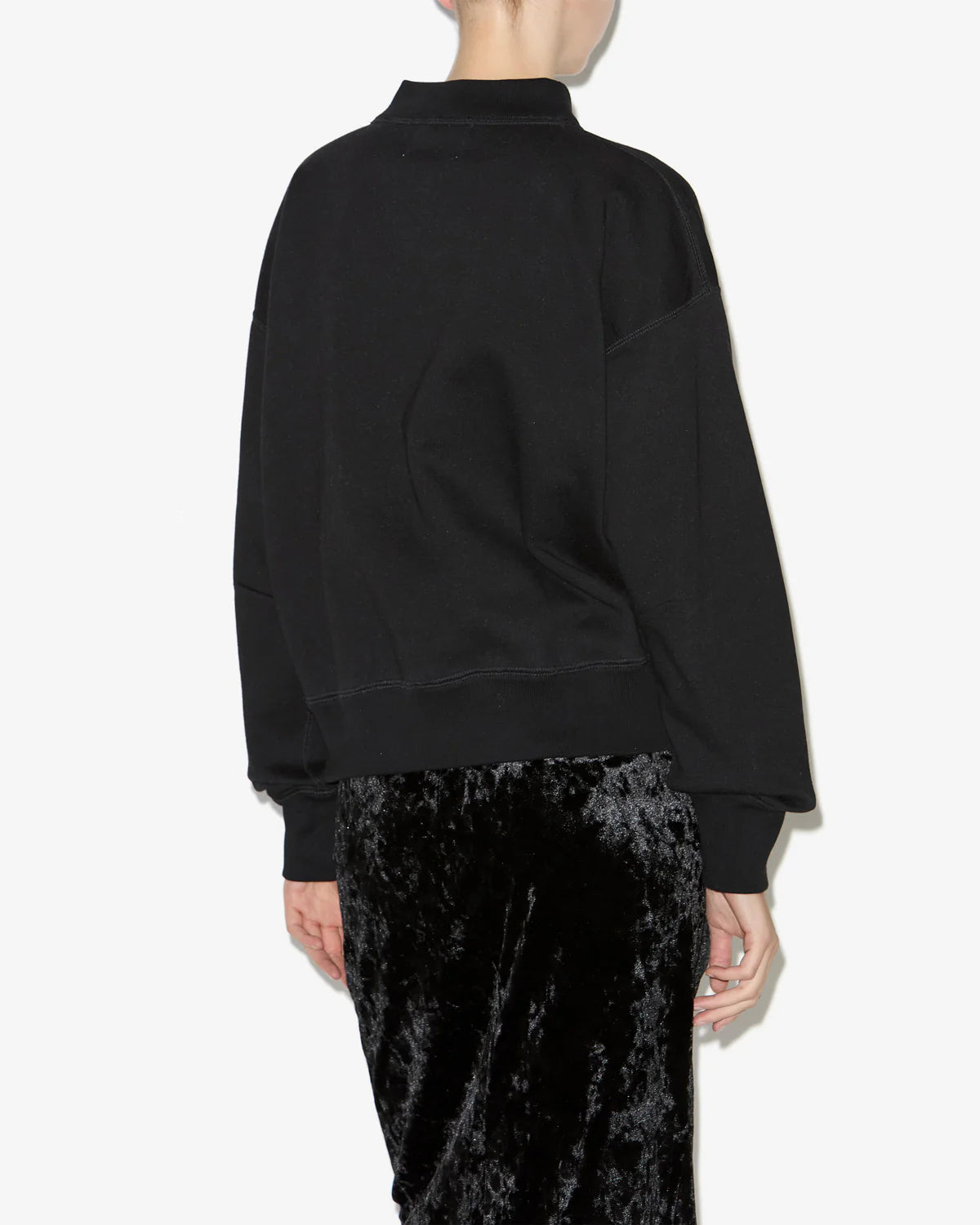 ISABEL MARANT - Black Glitter Moby Sweat-shirt